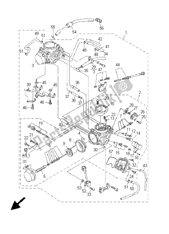 Carburetor spare parts for Yamaha TDM 850 from 2000 PartsRepublik
